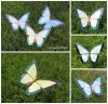Motýl na zahradu - Motýli jsou velikosti 28.5 x 21,5 cm nebo 26,5 x 20,5 cm na nerezové tyči dlouhé 1m.